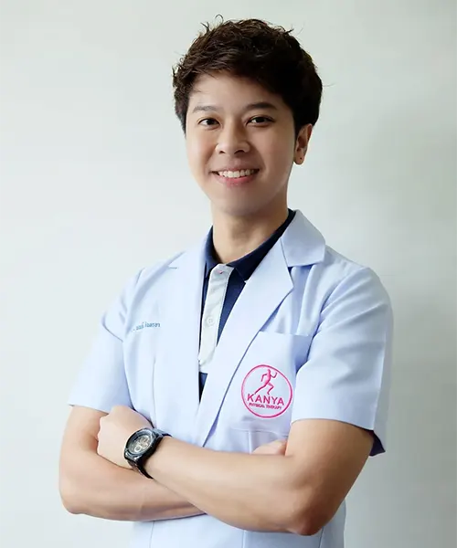 กภ.ณัฎฐพัชร อิทธิชัยธัญญา กายภาพบำบัดประจำกันยา คลินิกกายภาพบำบัด สาขาประชาชื่น มีประสบการณ์ดูแลผู้ป่วยระบบกระดูกและกล้ามเนื้อ ให้การรักษาเเบบฉพาะ