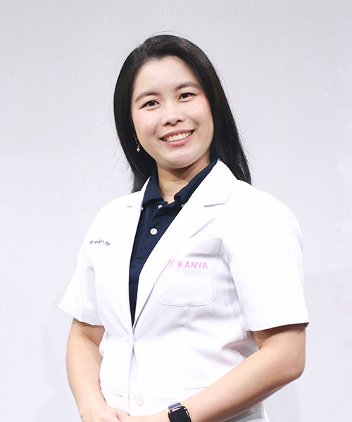 กภ.มนทิรา กุสุมาวลี นักกายภาพบำบัดประจำกันยา คลินิกกายภาพบำบัด สาขาสิรินธร